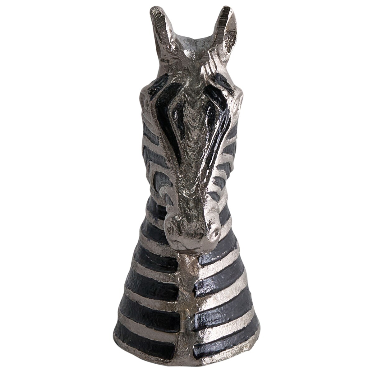 Figurka dekoracyjna Zebra ZAGORA Metal Czarny/ srebrny