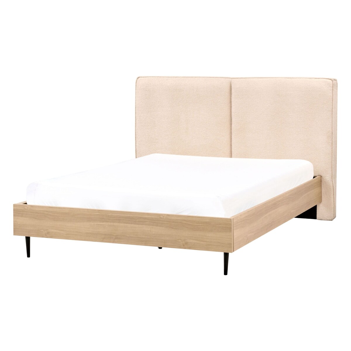 Łóżko Boucle IZERNORE 140 x 200 cm Beżowy