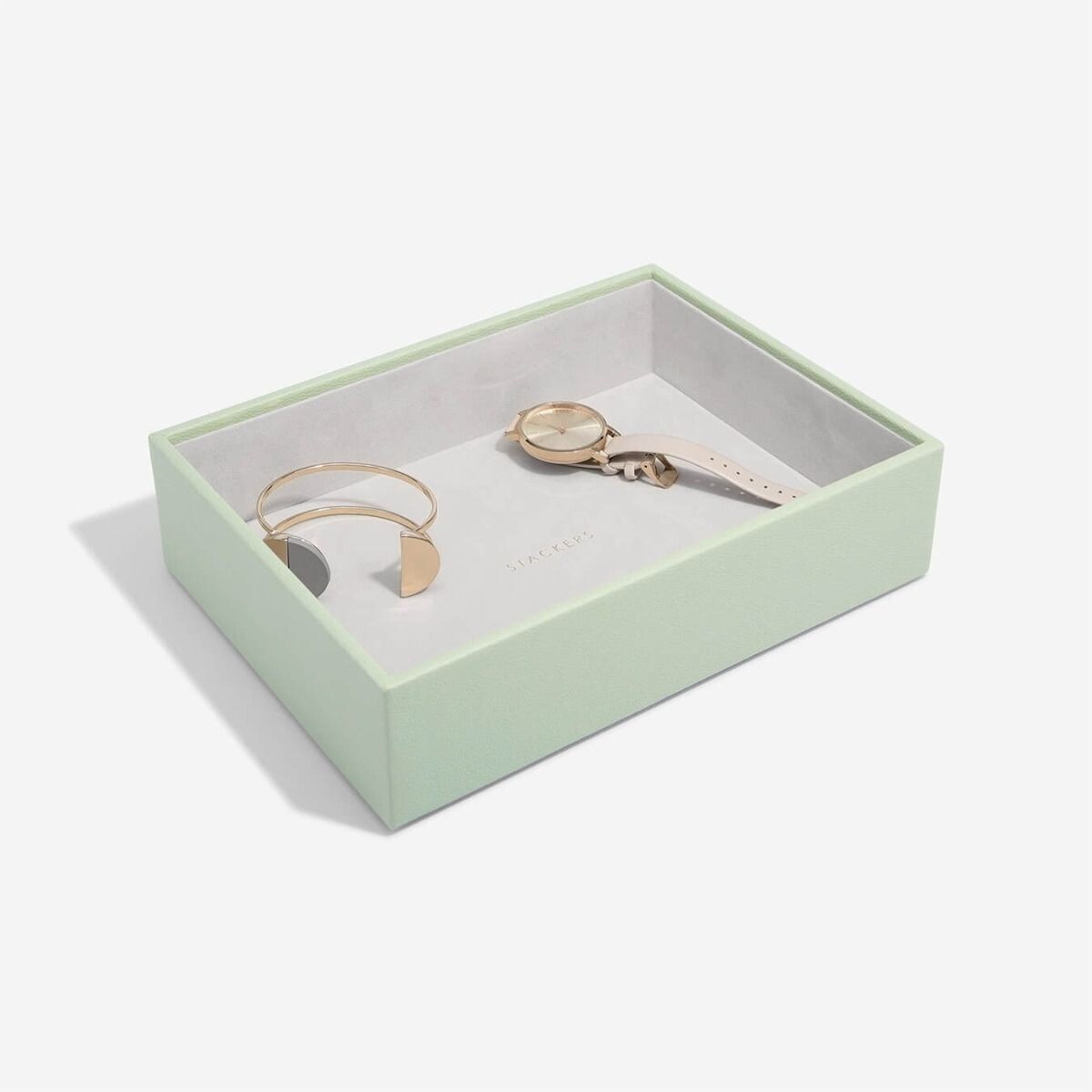 Szkatułka na biżuterię Stackers open classic zieleń szałwiowa