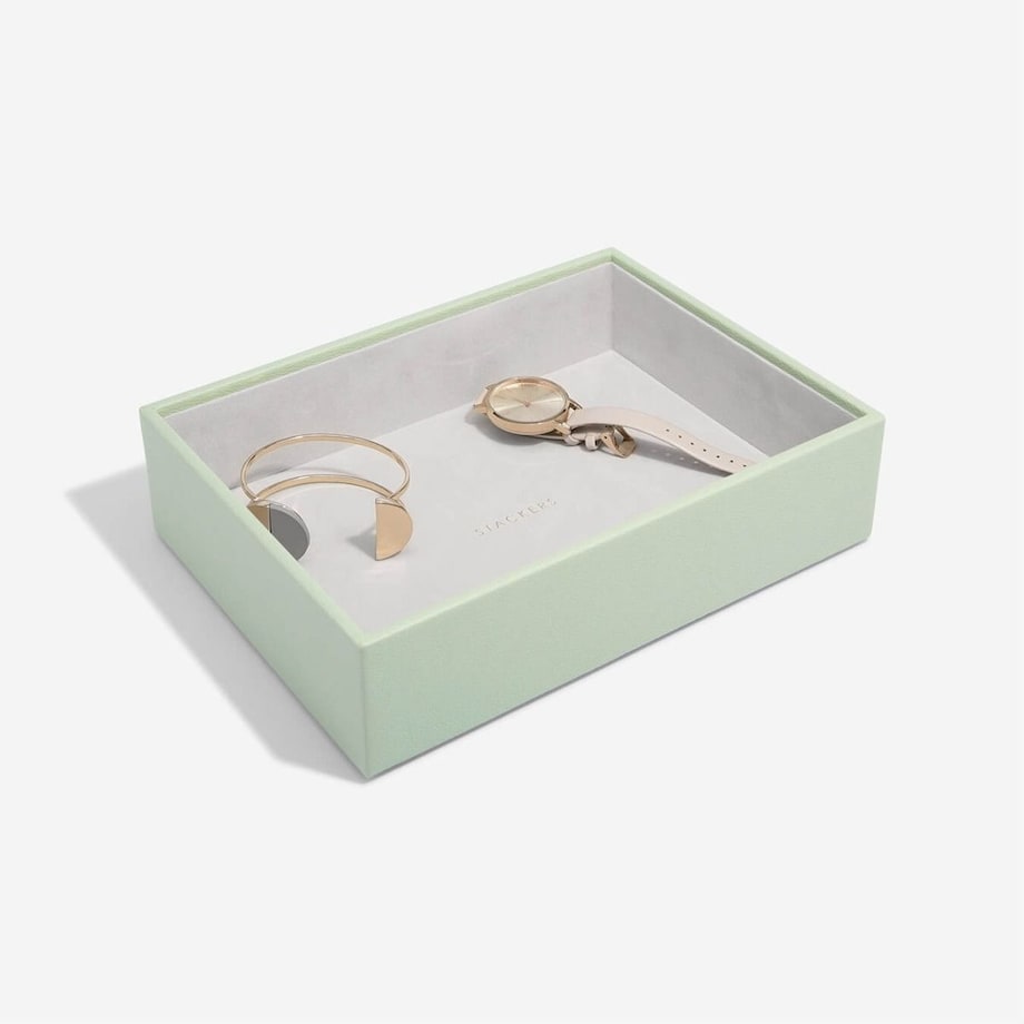 Szkatułka na biżuterię Stackers open classic zieleń szałwiowa