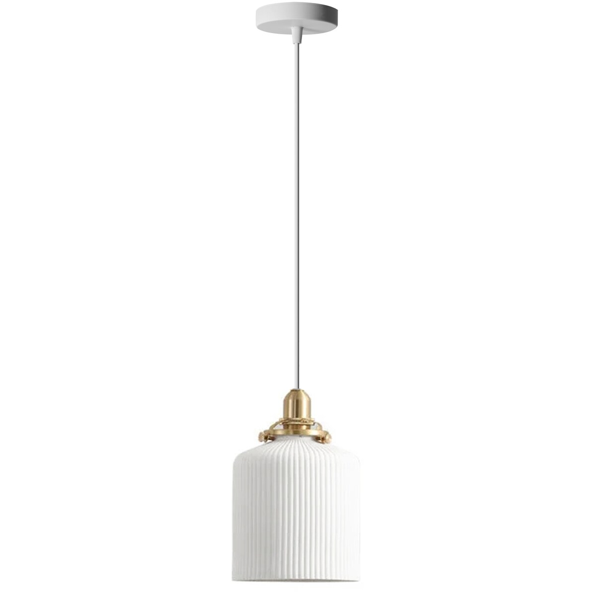 Lampa Sufitowa Wisząca Ceramiczna Biała White