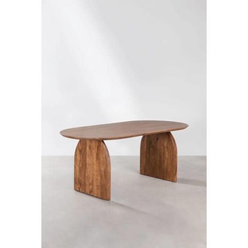 Duży stół drewno akacjowe Delta 200x105 cm brązowy