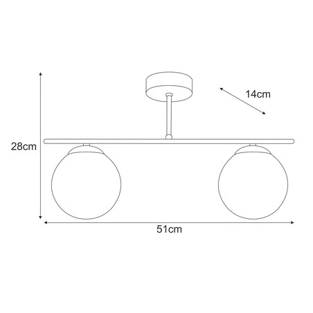 Lampa sufitowa K-5421 z serii REA