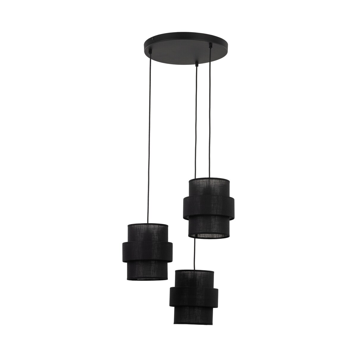 Lampa wisząca CALISTO BLACK 5981 TK Lighting czarna 3xE27 regulowana nowoczesna do salonu i jadalni