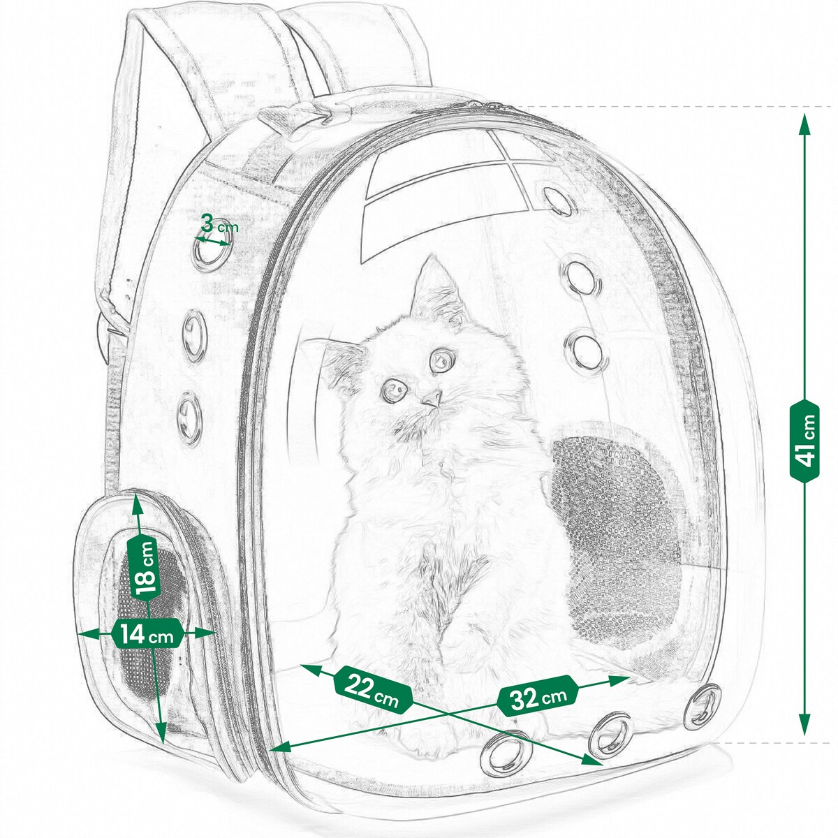 Transporter Dla Kota Psa Królika Zwierząt Plecak Transportowy Kojec Torba