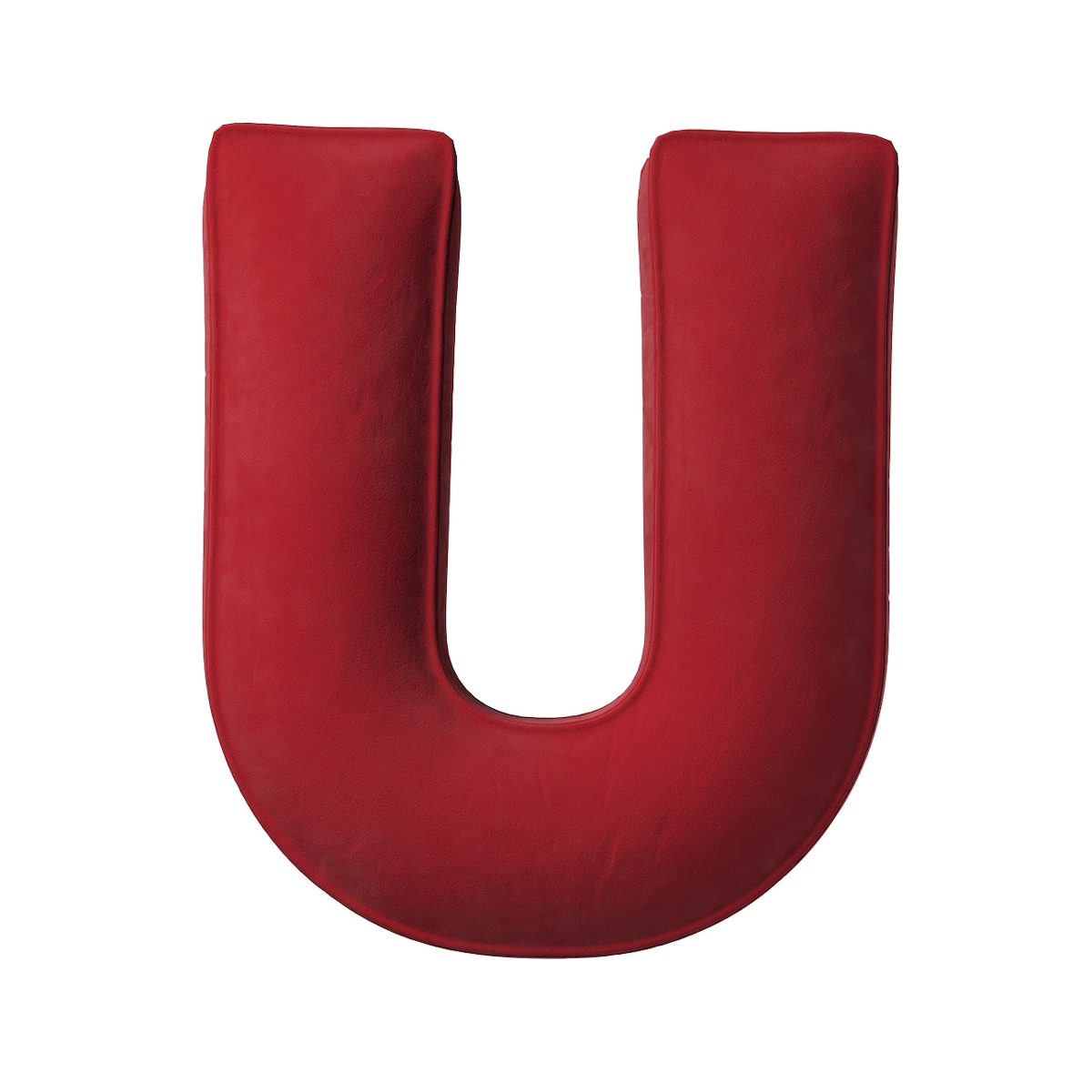 Poduszka literka U, intensywna czerwień, 35x40cm, Posh Velvet