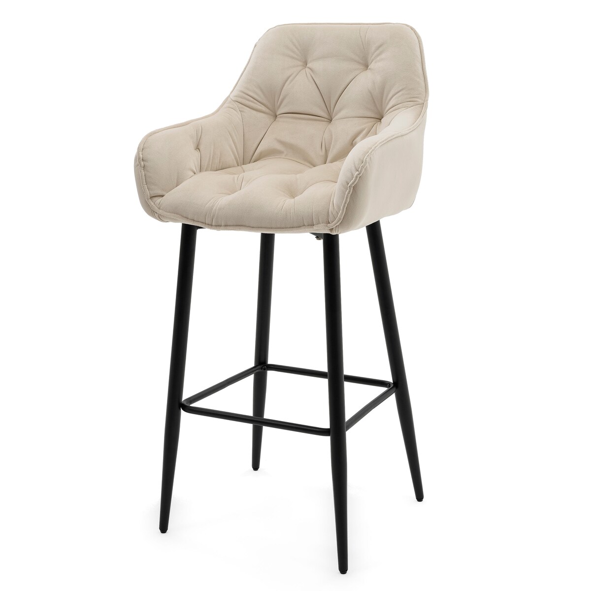 Hoker tapicerowany welurowy do salonu jadalni barowy glamour SIENA