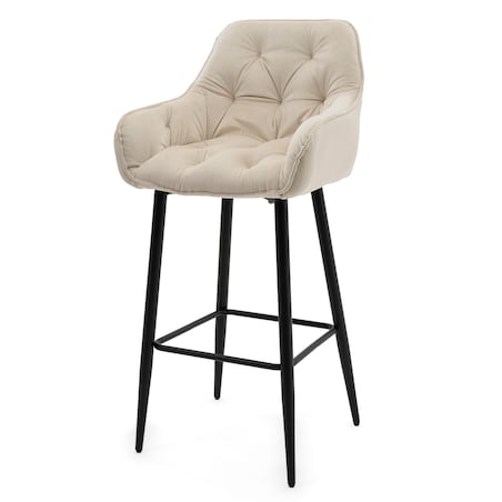 Hoker tapicerowany welurowy do salonu jadalni barowy glamour SIENA