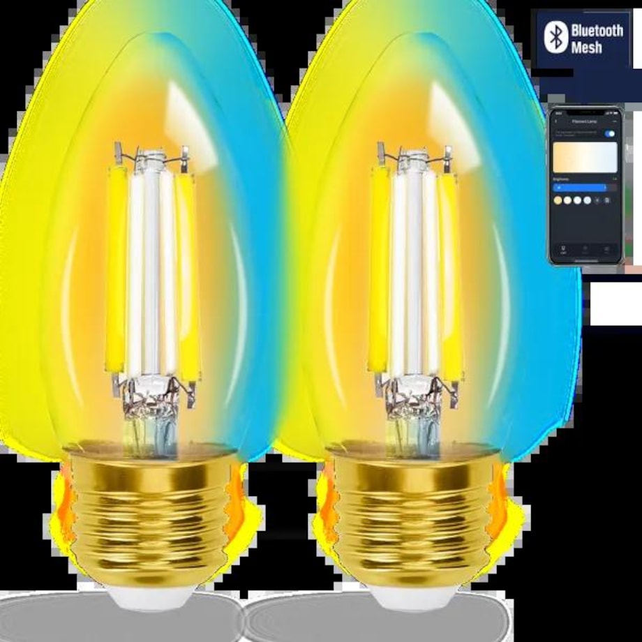 inteligentna żarówka bluetooth mesh c35 4.5w 2 szt. ,z pilotem