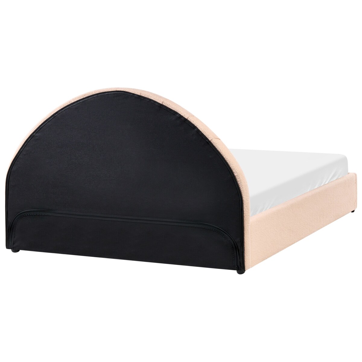 Łóżko z pojemnikiem Boucle CHADENET 160 x 200 cm Brzoskwiniowy