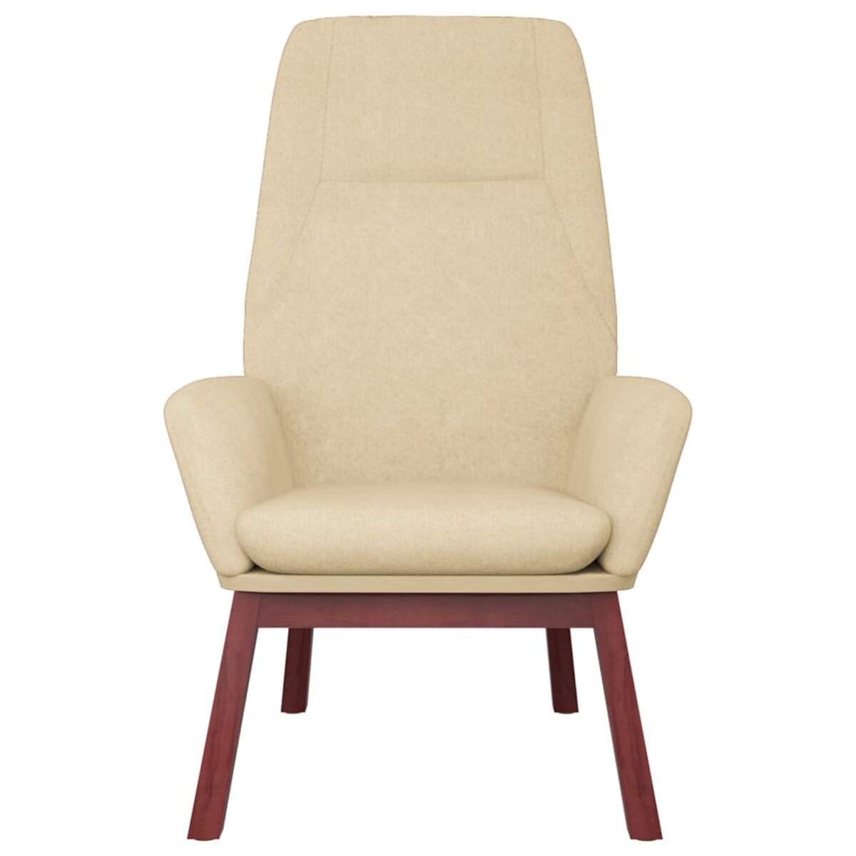 vidaXL Fotel wypoczynkowy, kremowy, obity tkaniną