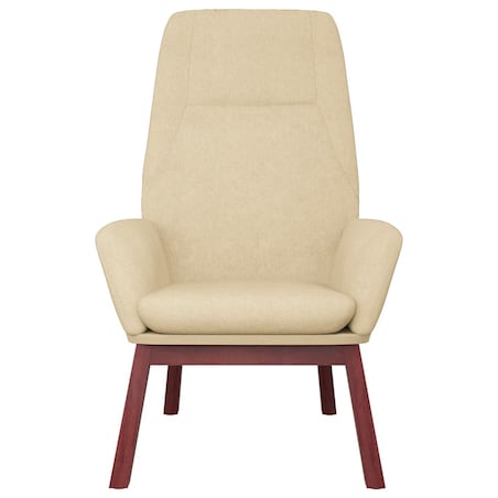 vidaXL Fotel wypoczynkowy, kremowy, obity tkaniną