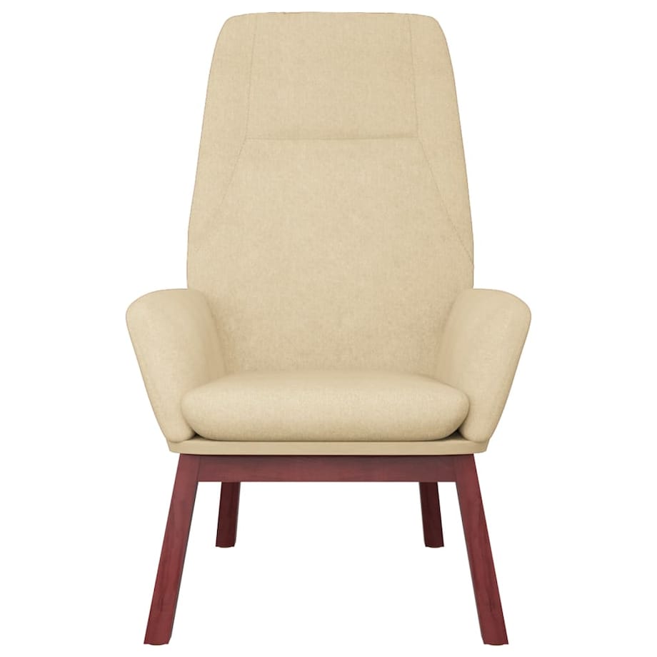 vidaXL Fotel wypoczynkowy, kremowy, obity tkaniną