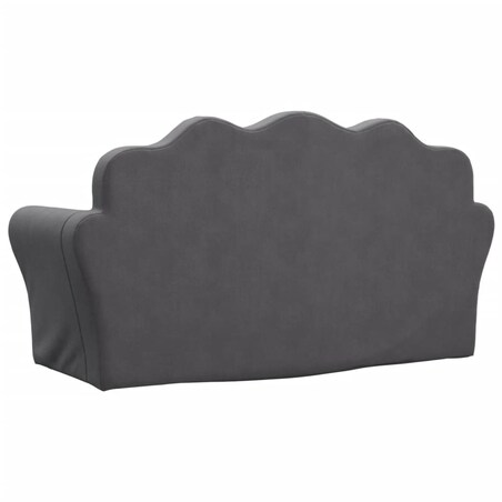 vidaXL 2-os. sofa dla dzieci, rozkładana, antracytowa, miękki plusz