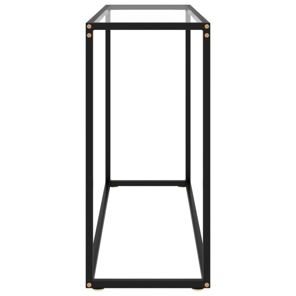 vidaXL Stolik konsolowy, przezroczysty, 100x35x75 cm, szkło hartowane
