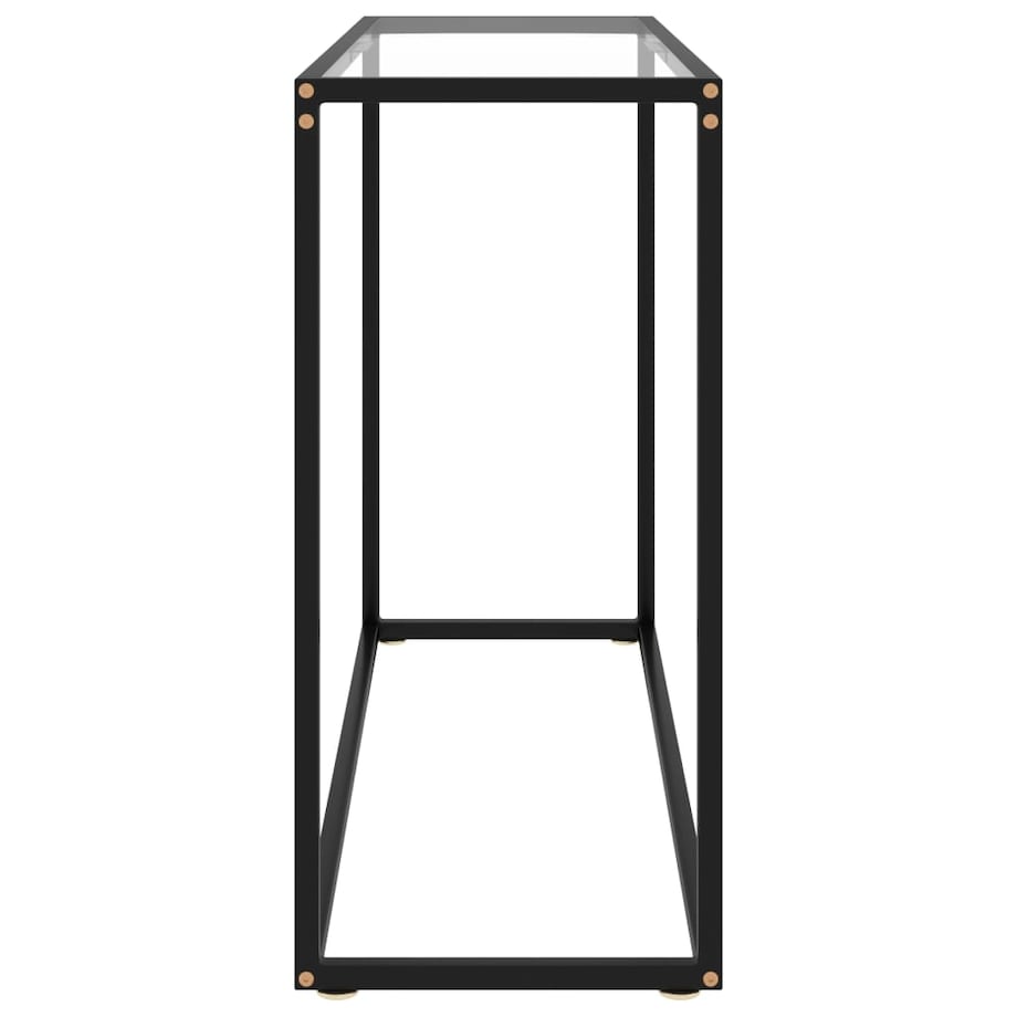 vidaXL Stolik konsolowy, przezroczysty, 100x35x75 cm, szkło hartowane