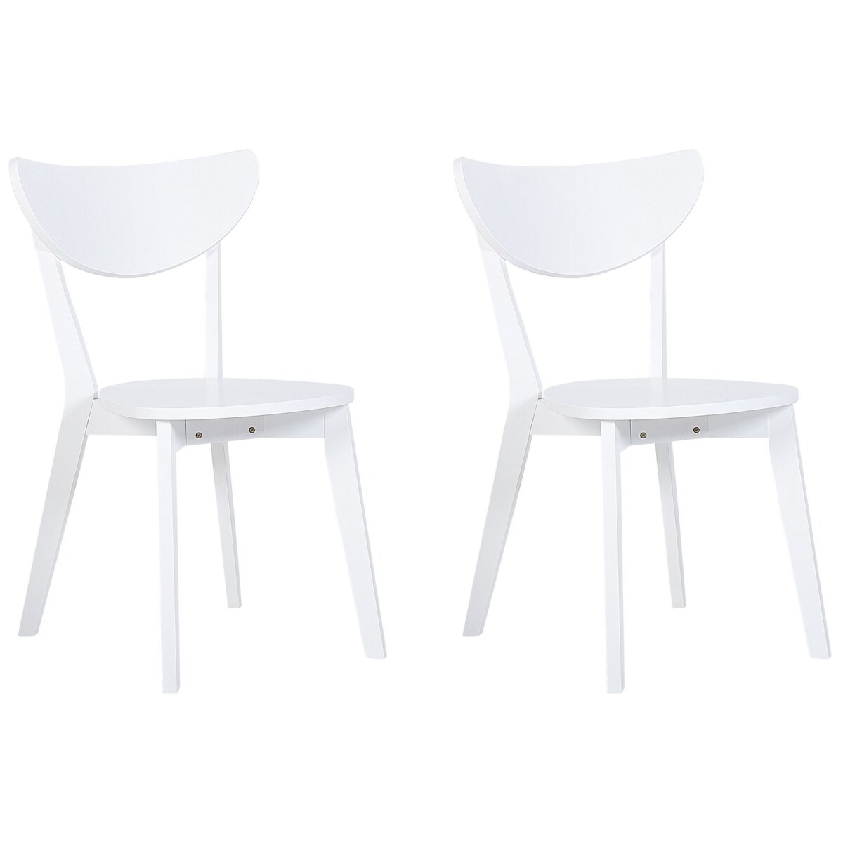 Zestaw 2 krzeseł do jadalni biały ROXBY