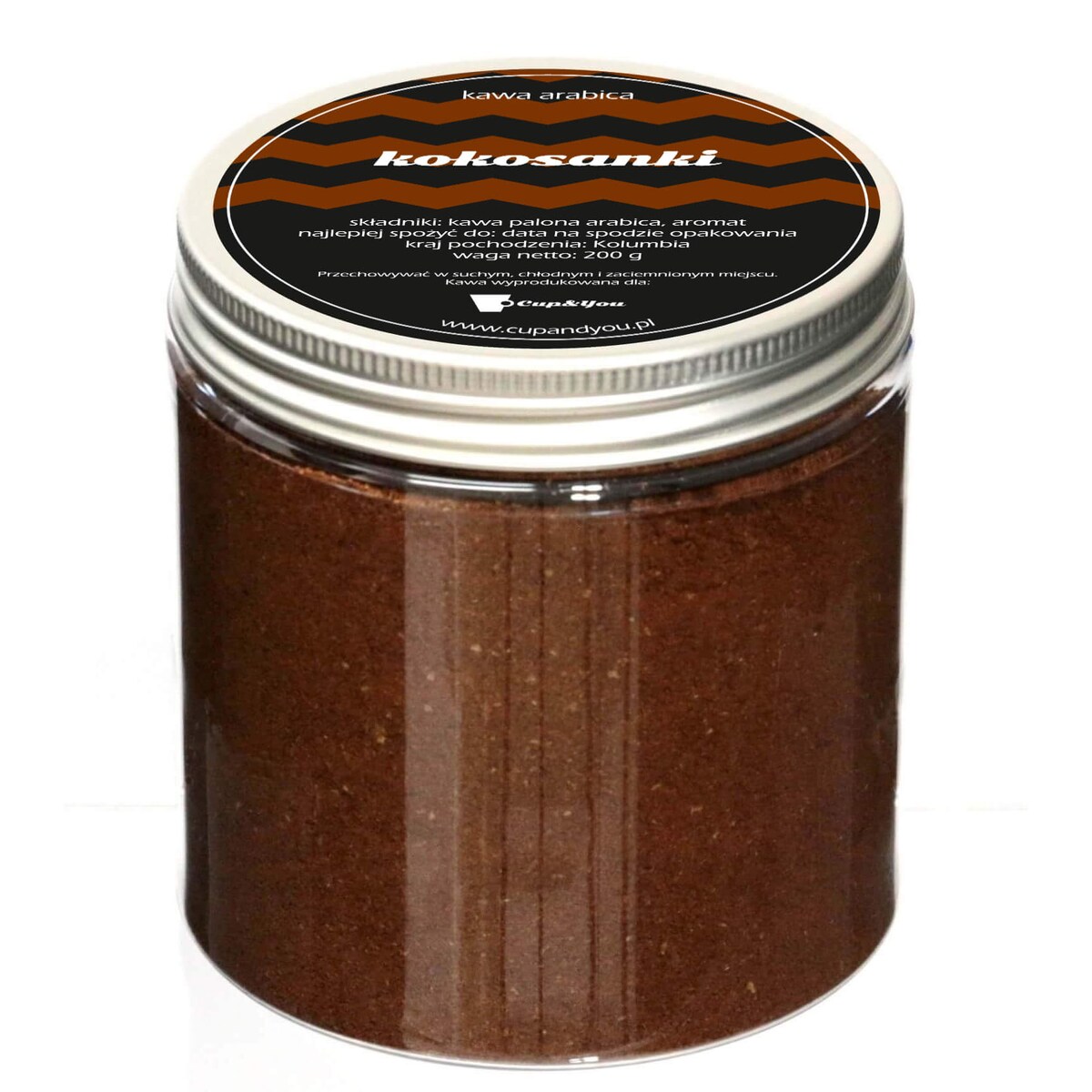 Kawa aromatyzowana świeżo MIELONA smak KOKOSANKI ARABICA Cup&You 200g na prezent upominek dla kobiety mężczyzny faceta mamy taty żony męża