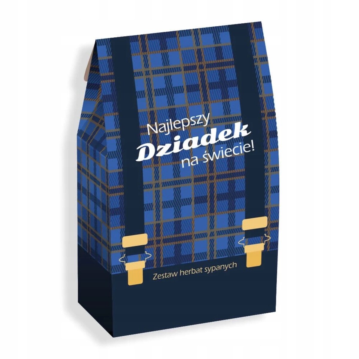 ZESTAW PREZENTOWY UPOMINKOWY BOX PREMIUM NA DZIEŃ DZIADKA HERBATY KAWA KUBEK Z ZAPARZACZEM I POKRYWKĄ CZEKOLADOWE PRZEKĄSKI PREZENT UPOMINEK