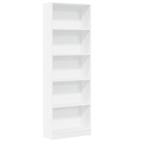 vidaXL Regał na książki biały 60x24x176 cm Drewno konstrukcyjne