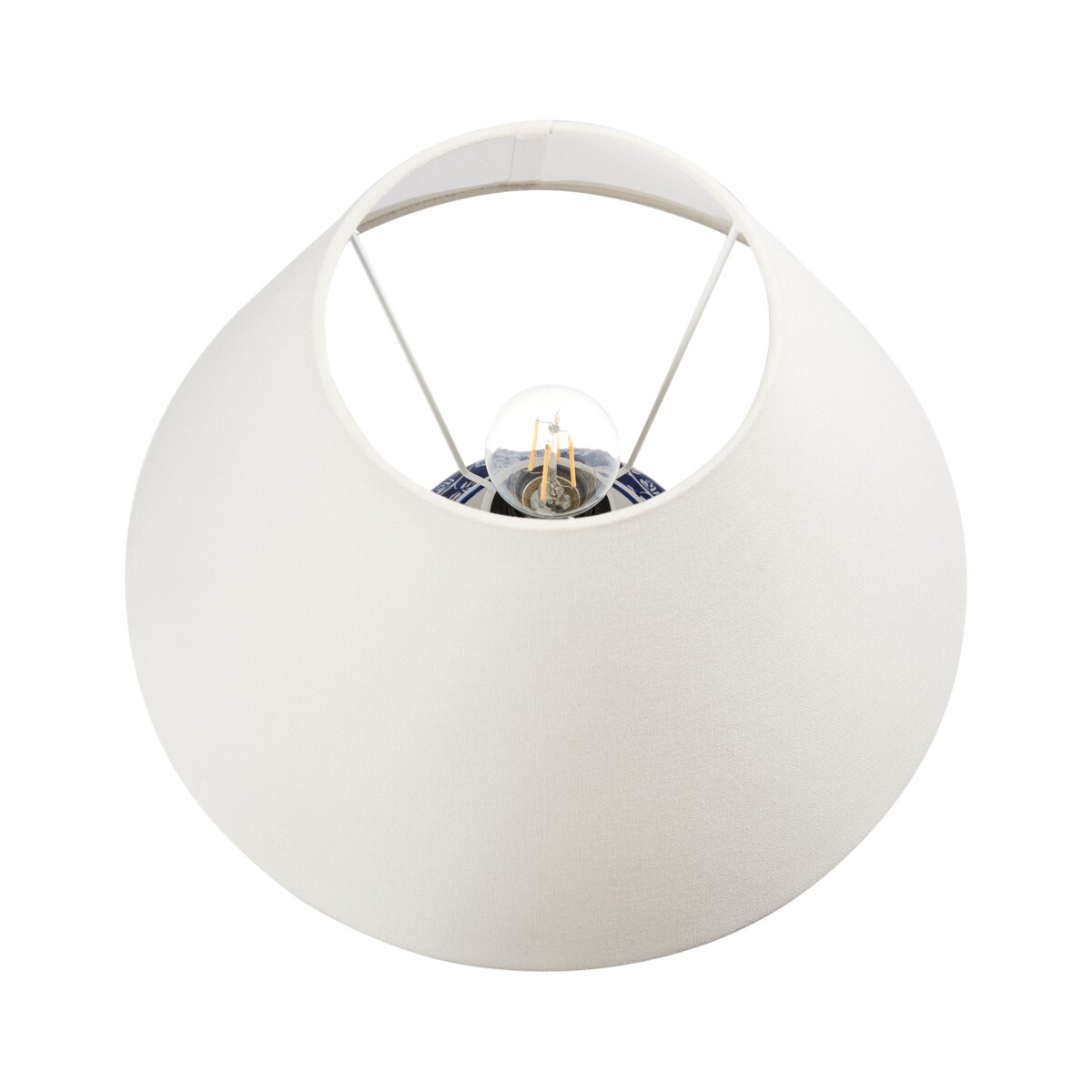 Lampa stołowa ANGELES Porcelana Niebieski