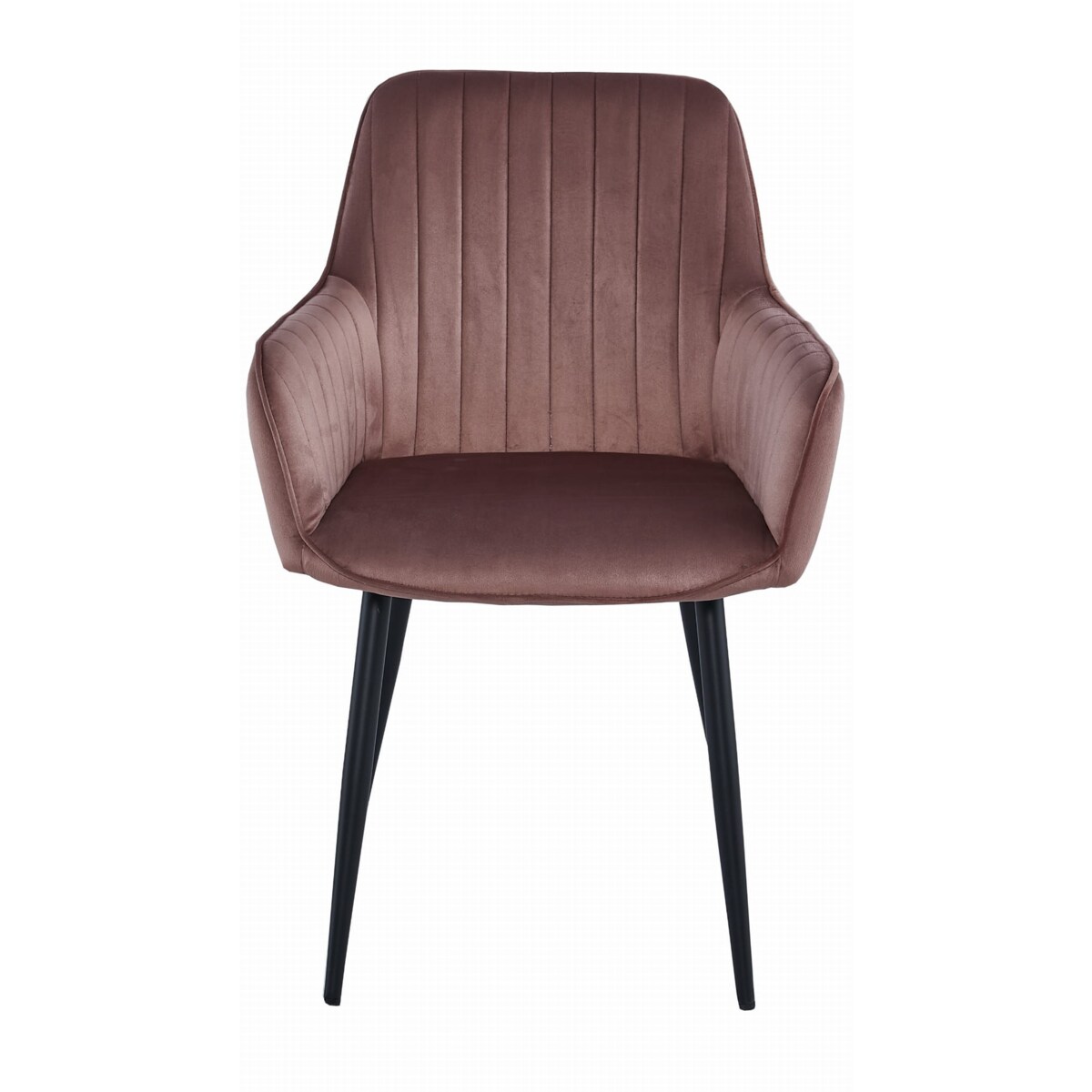 Krzesło Do Jadalni Kuchni Salonu Solden - Aksamit Róż / Nogi Czarne