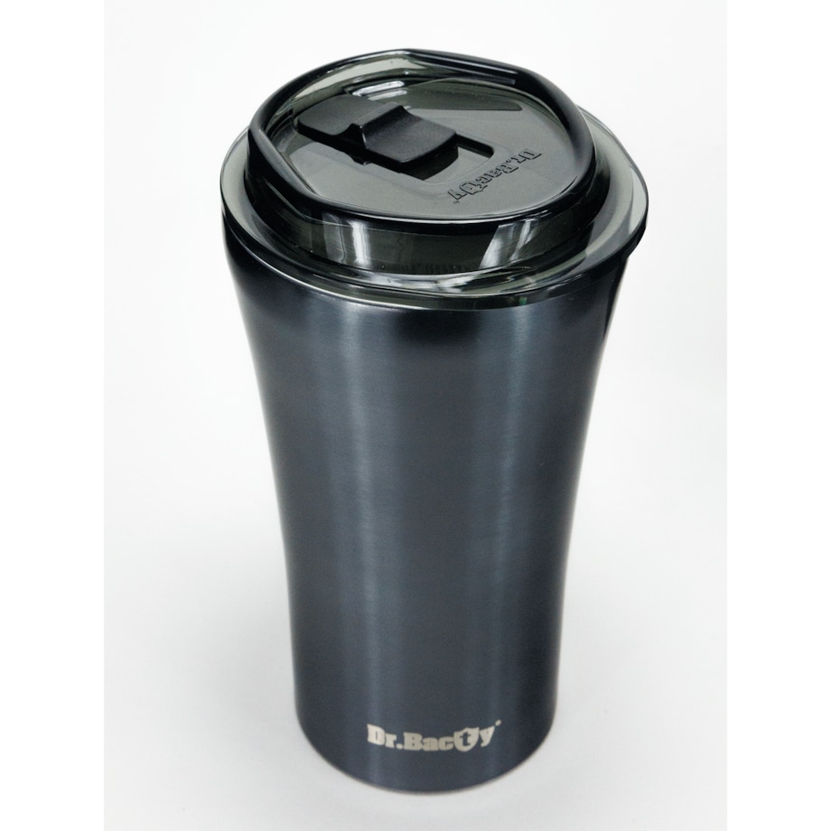Kubek termiczny na kawę Dr.Bacty Apollo 2.0 - Smacznej kawusi - 360 ml - Gunmetal