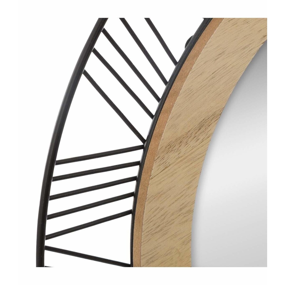 Lustro dekoracyjne w metalowej oprawie, Ø 45 cm