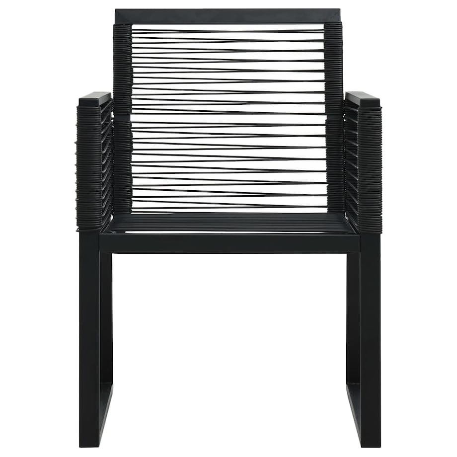 vidaXL 7-cz. zestaw mebli ogrodowych, rattan PVC, czarny