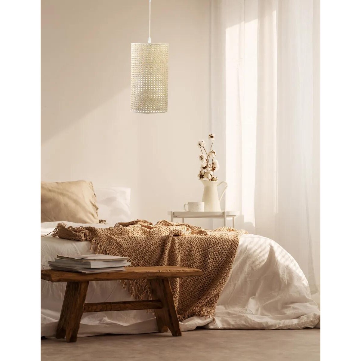 Lampa wisząca BOHO SLIM rattan naturalny