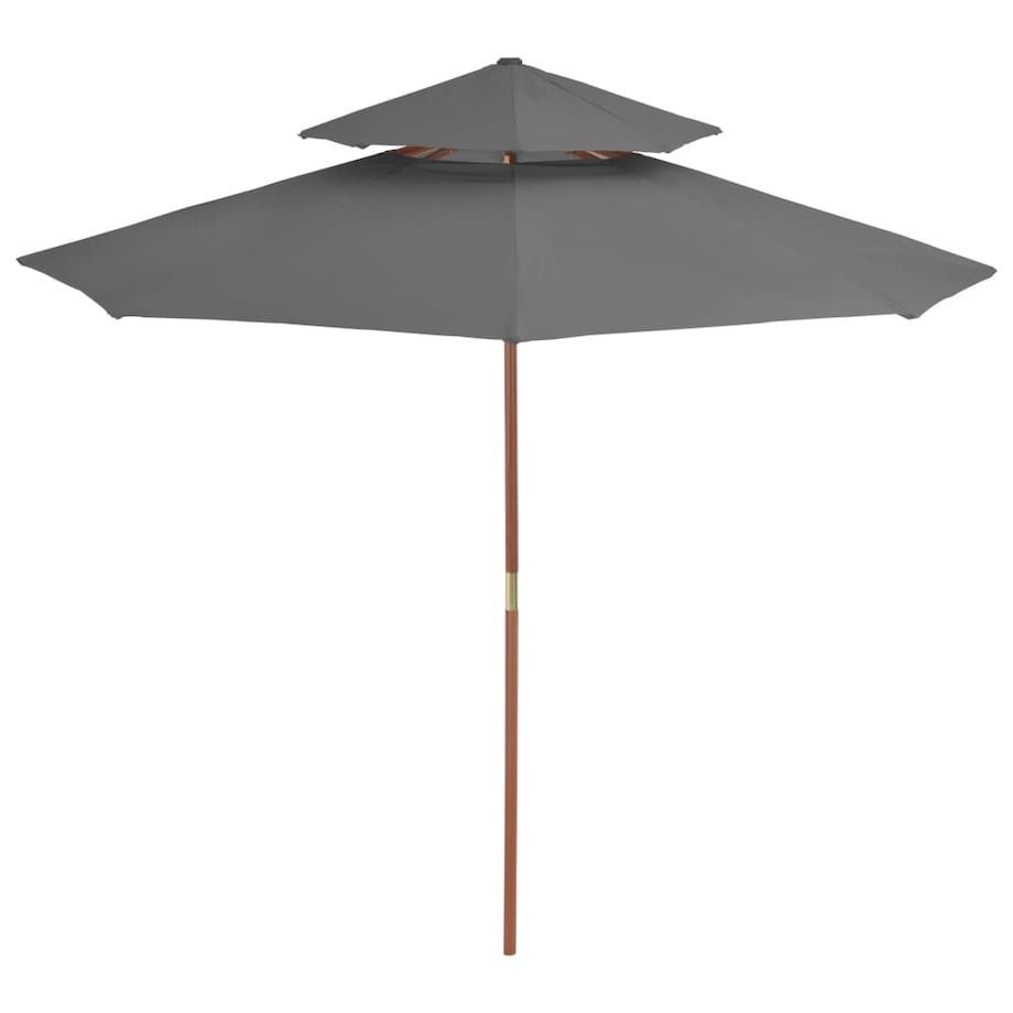 vidaXL Parasol ogrodowy z podwójnym daszkiem, 270 cm, antracytowy