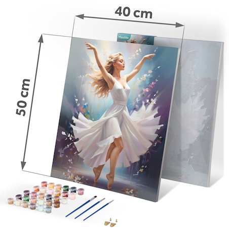 Malowanie po numerach obraz z ramą 40x50 Baletnica Massido