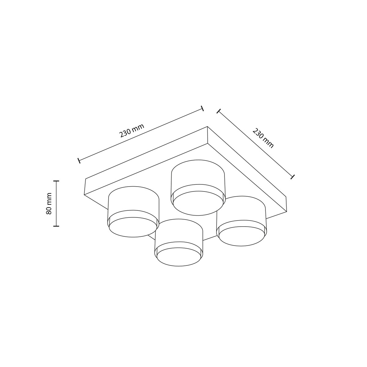 Nowoczesna lampa sufitowa BRIX Yellow 11290 TK Lighting