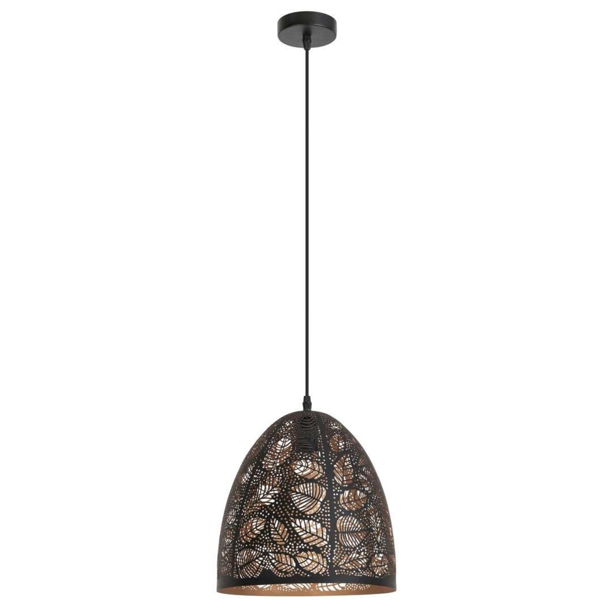 LAMPA wisząca MANORCA 2277 Rabalux metalowa OPRAWA orientalny ZWIS liście vintage czarny złoty