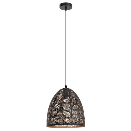 LAMPA wisząca MANORCA 2277 Rabalux metalowa OPRAWA orientalny ZWIS liście vintage czarny złoty