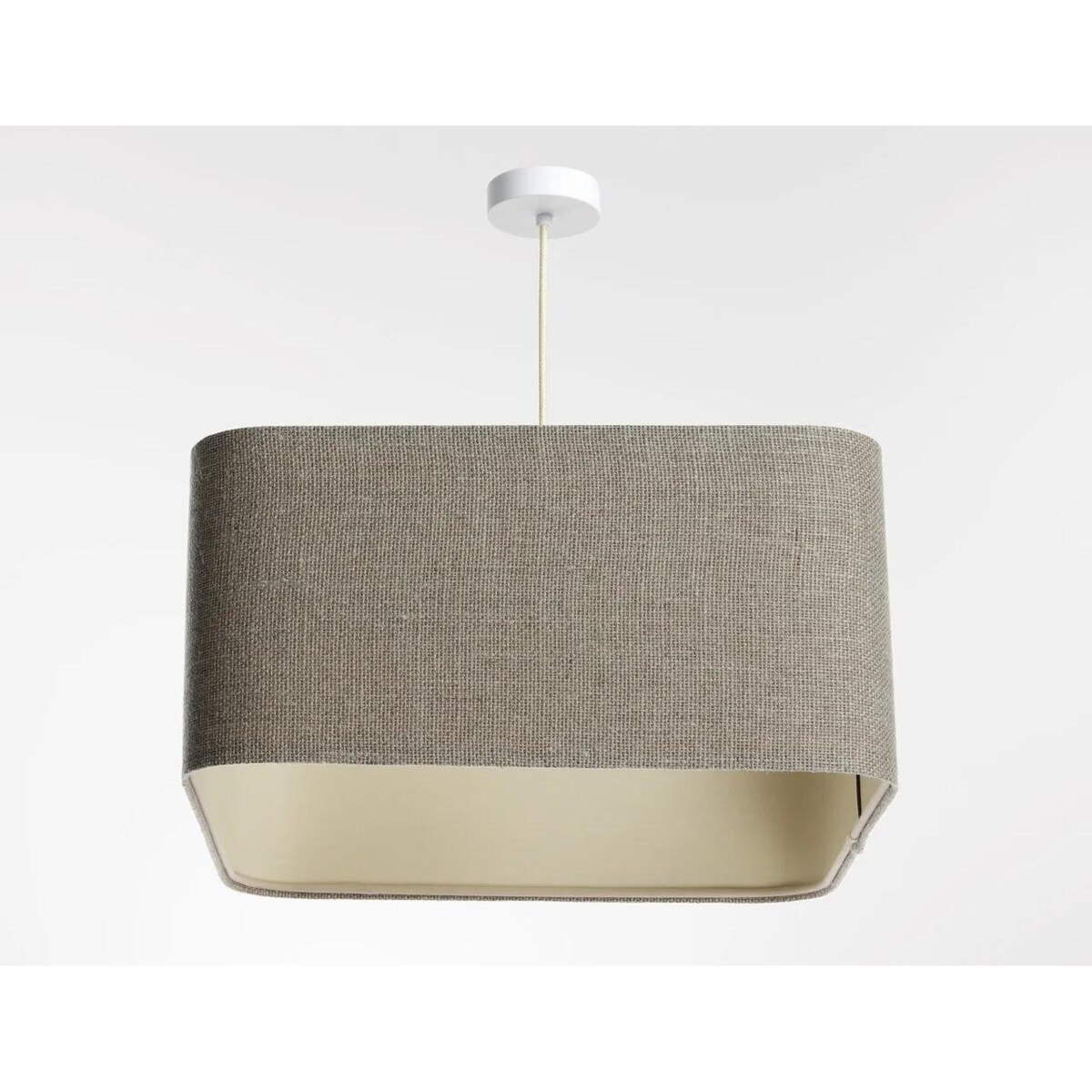 Lampa wisząca KWADRO LEN 003-40w25 beżowa