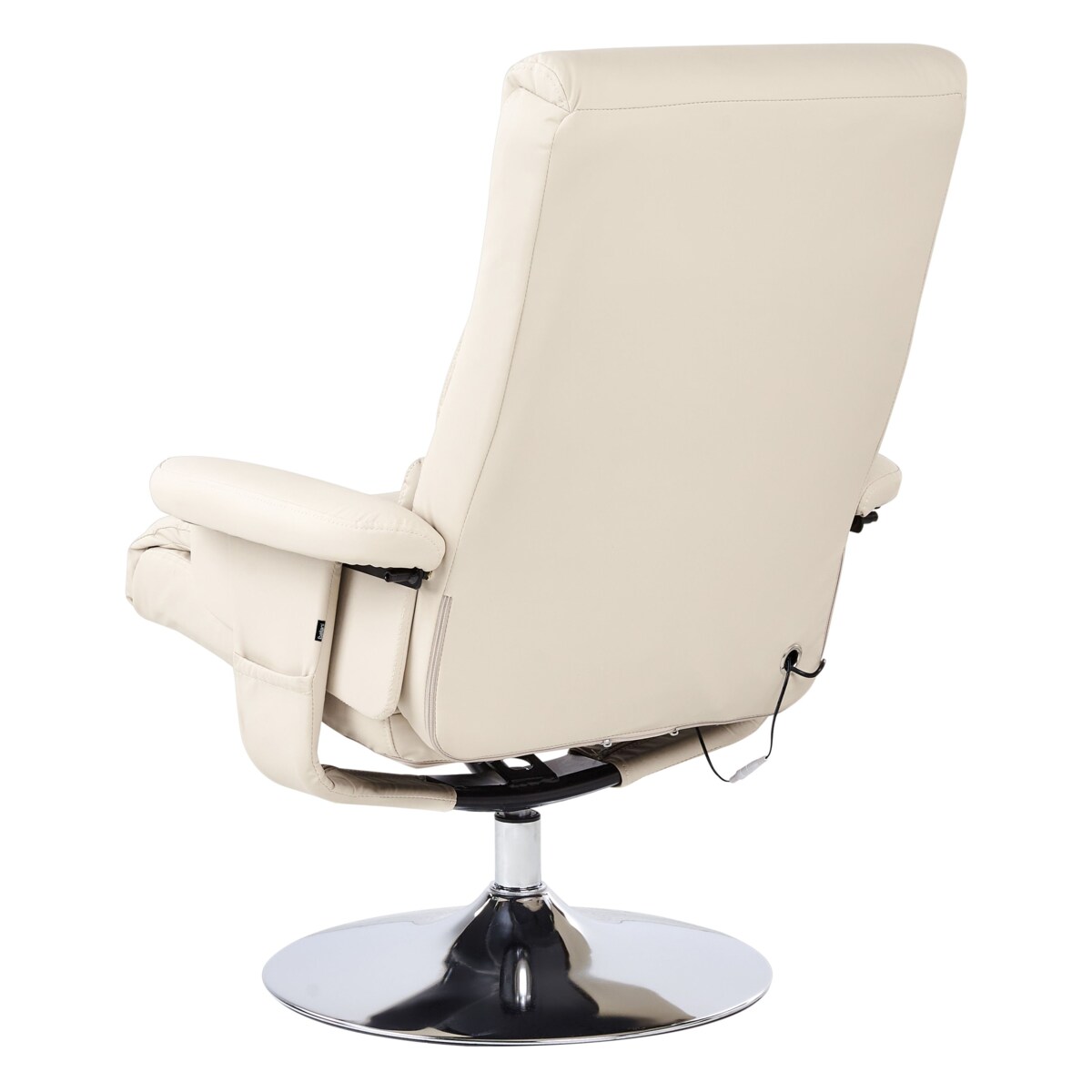 Rozkładany fotel LEGEND Z podnóżkiem Ekoskóra Jasnobeżowy