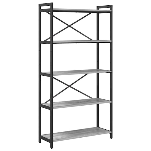 vidaXL Półka na książki Szary dąb sonoma 80 x 30 x 153 cm