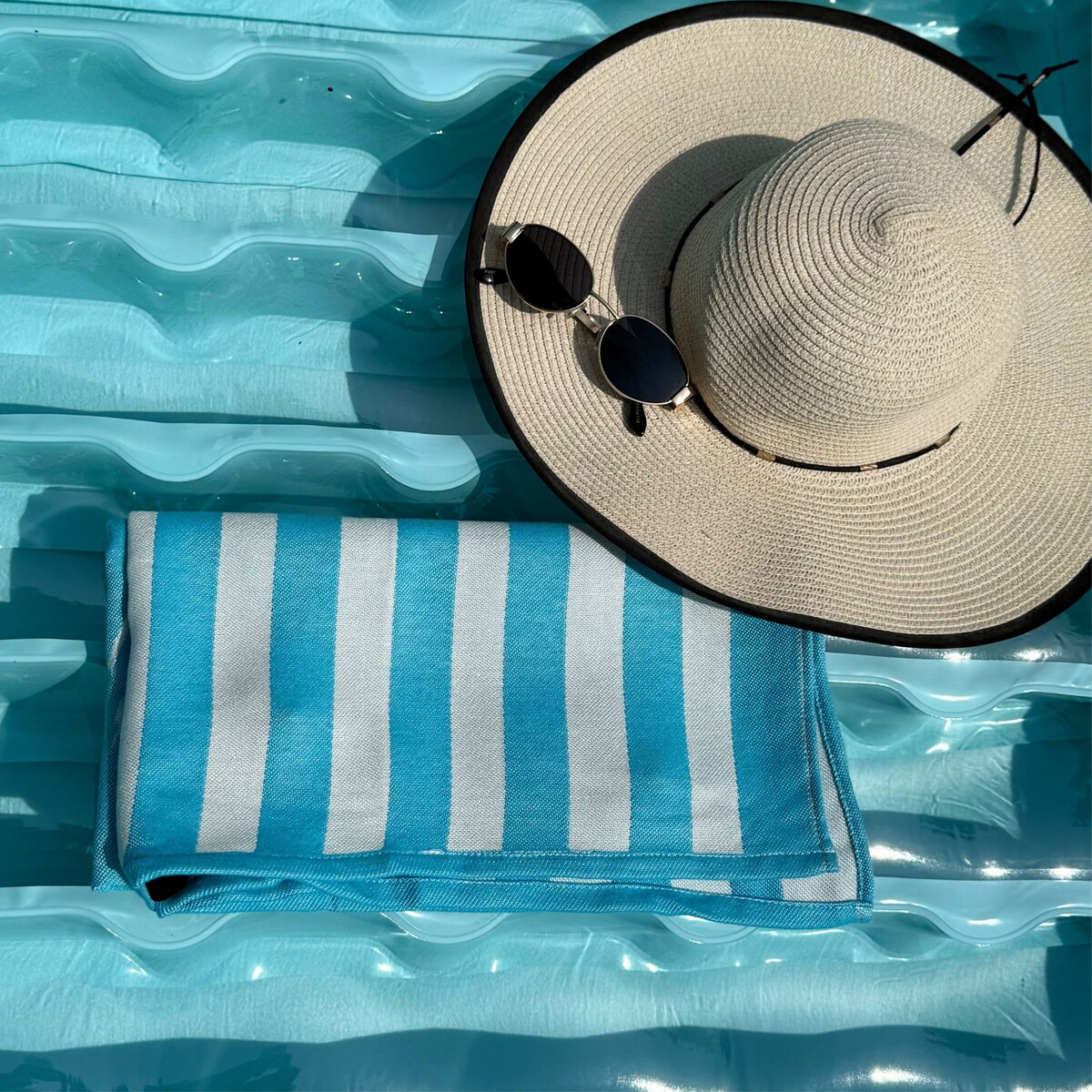 Ręcznik plażowy bambusowy 70x150 cm – niebieski biały lobster homar szybkoschnący cienki