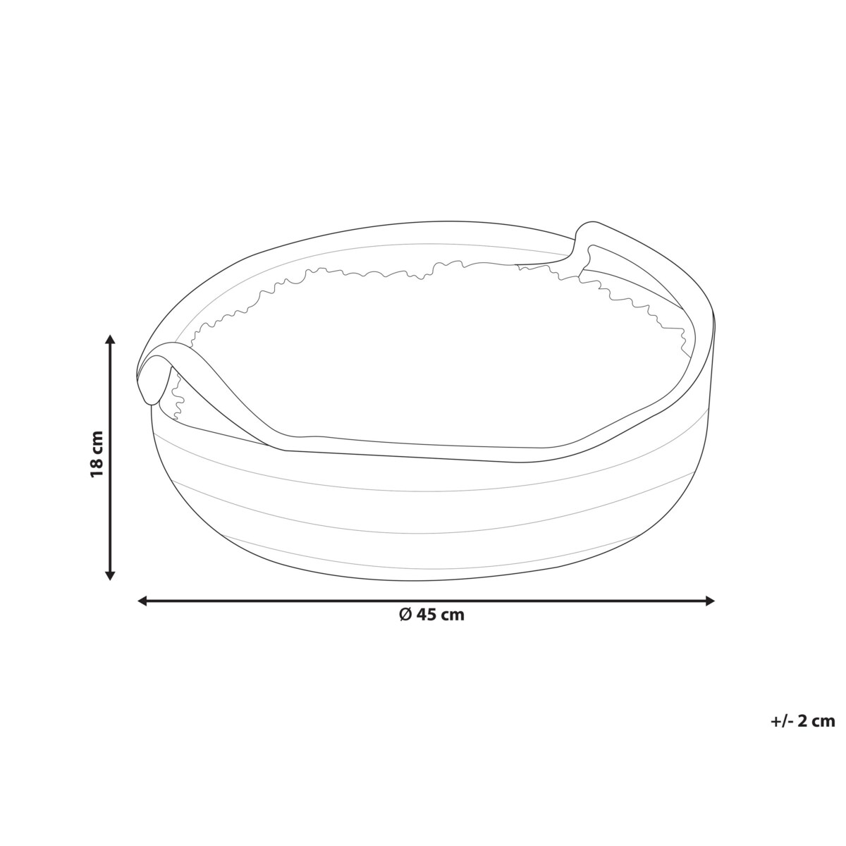 Legowisko ø 45 cm szare DALAMAN