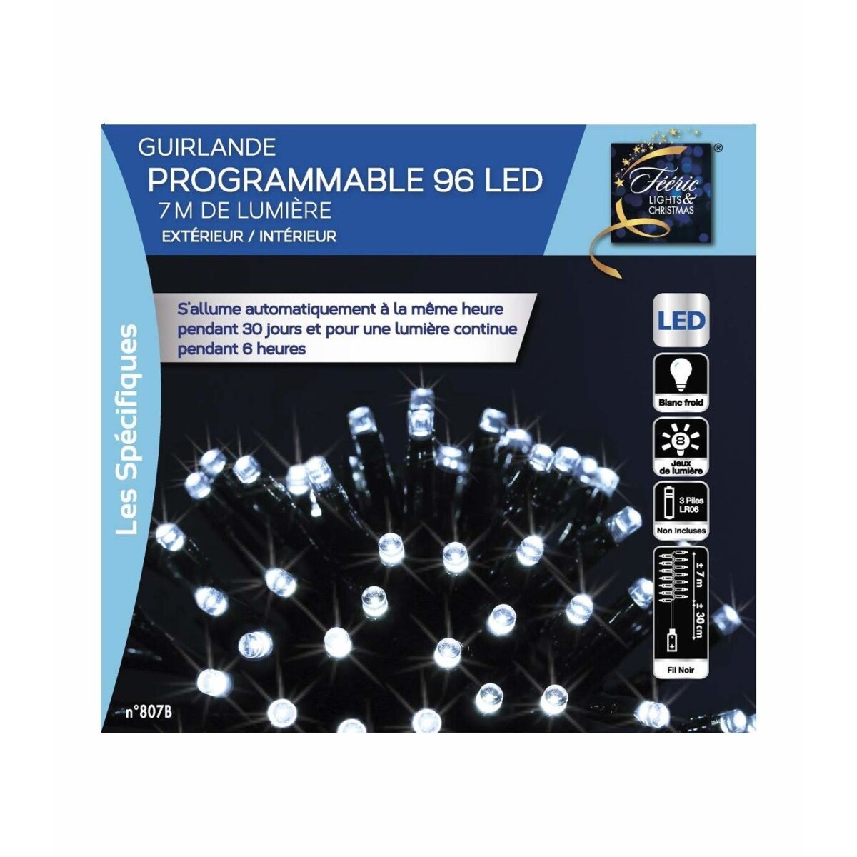 Lampki świąteczne, dekoracyjne 96 LED