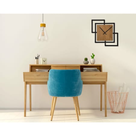 Zegar ścienny Squares 40cm czarny drewniany