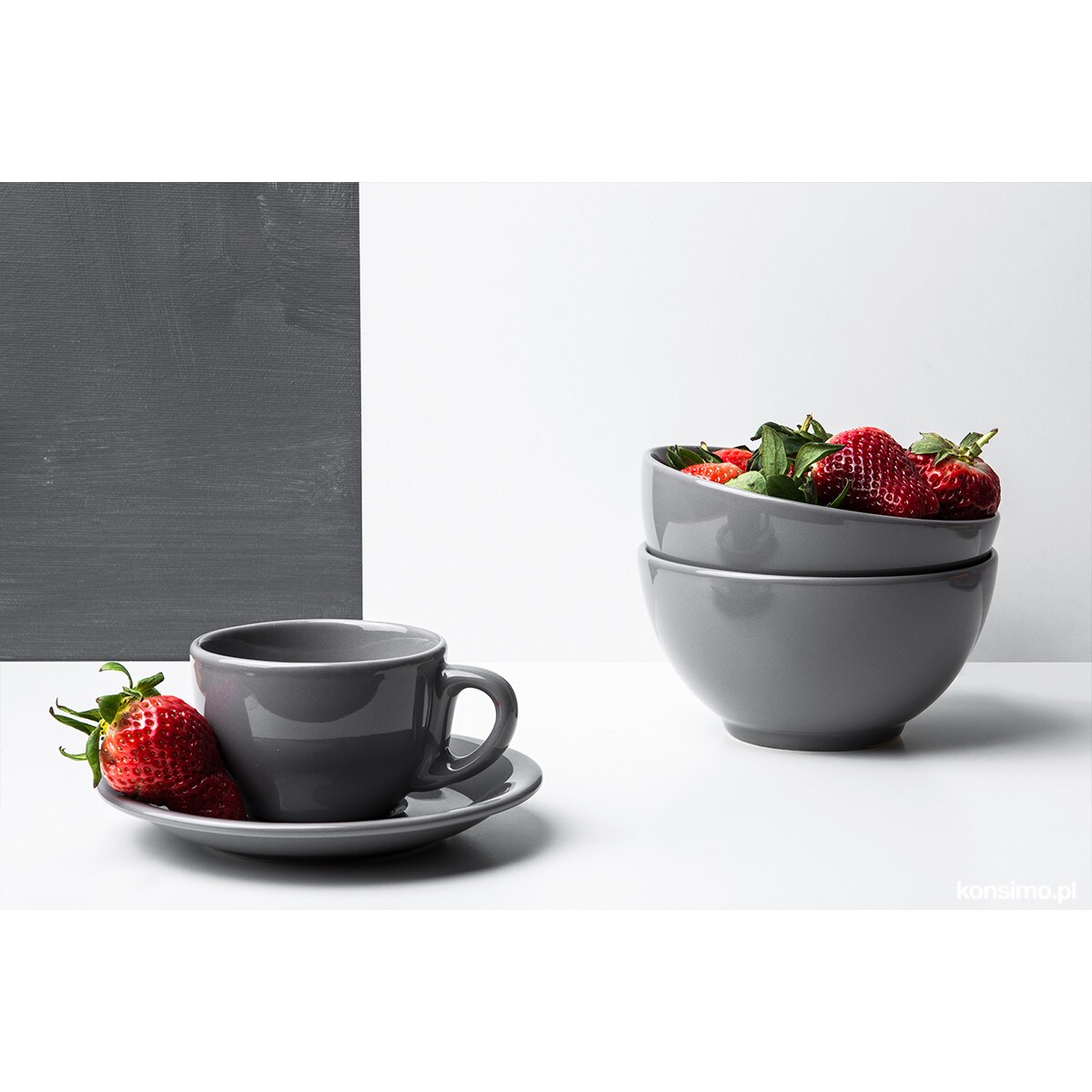 Konsimo LUPIN Spodek filiżanki do kawy, biały