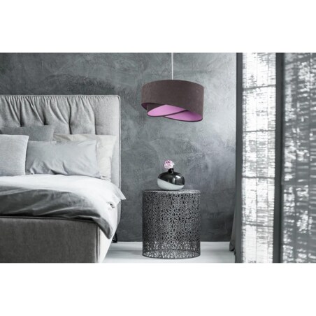 Lampa wisząca GEMSTONE GRAY grafitowa/fioletowa