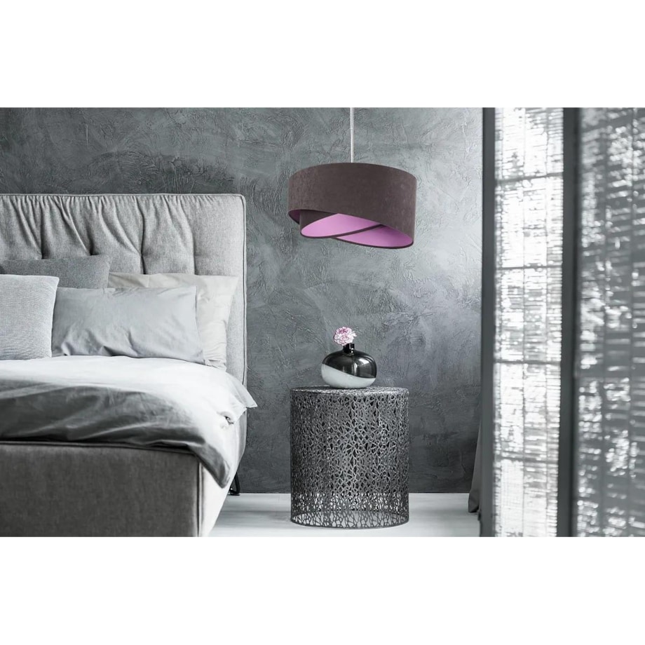 Lampa wisząca GEMSTONE GRAY grafitowa/fioletowa