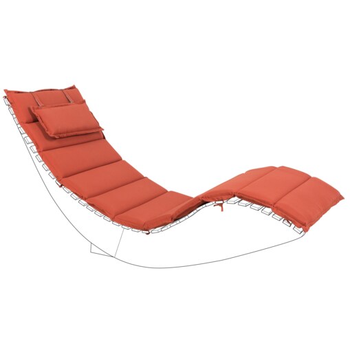 Poduszka na leżak ogrodowy czerwona BRESCIA