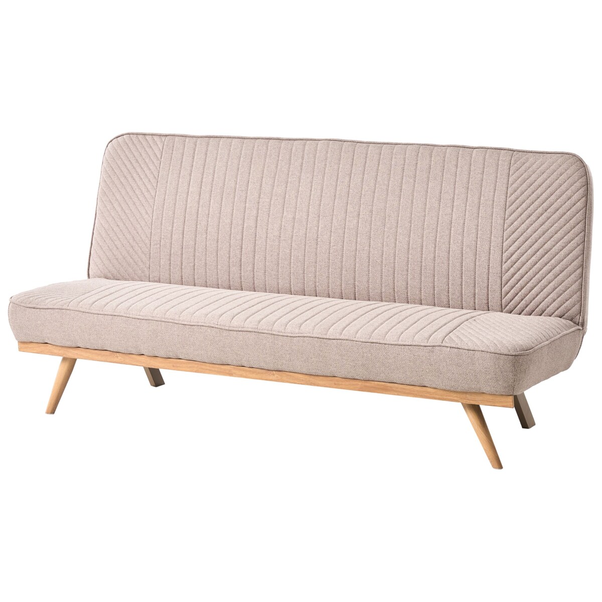 Sofa rozkładana dla 2 osób KALFAFEL Jasnobrązowy
