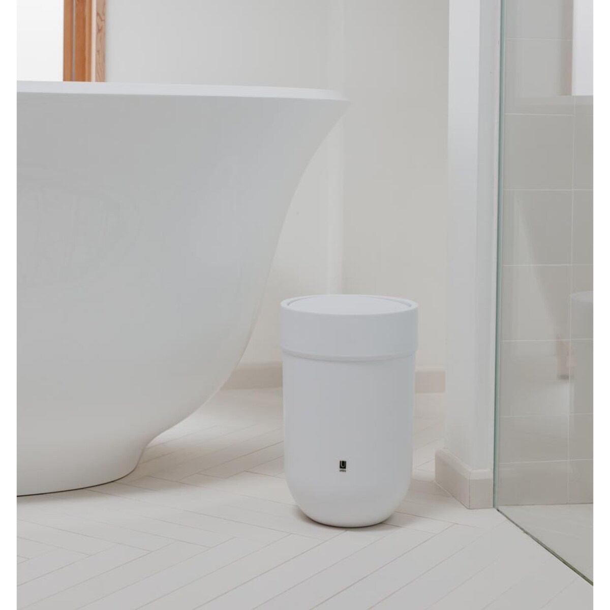 Kosz łazienkowy biały Touch, 5,9 l, Umbra