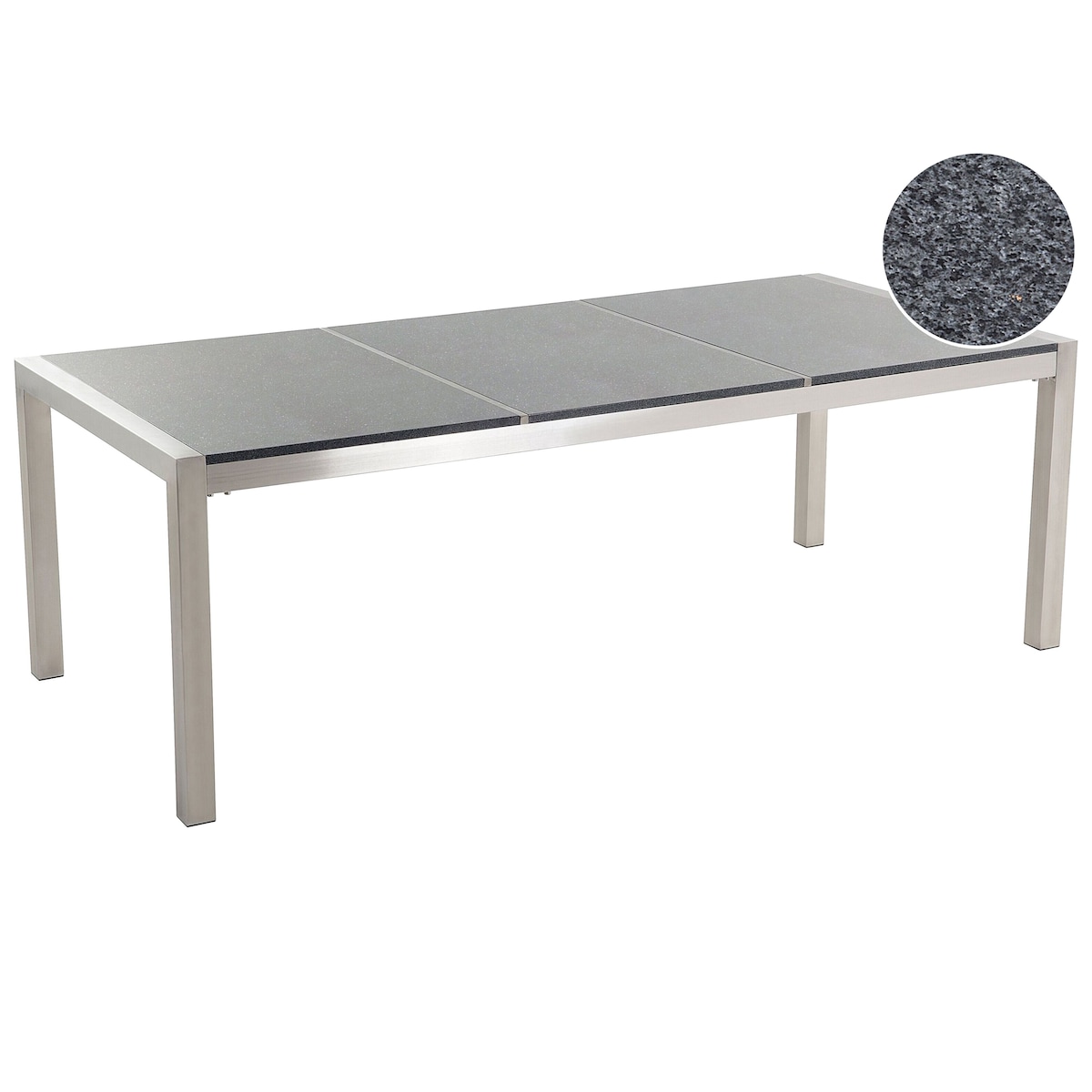 Stół ogrodowy GROSSETO 220 cm 100 cm Granit Polerowany Szary
