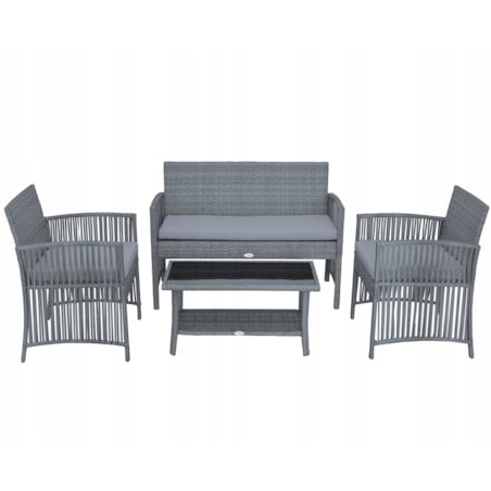 Zestaw mebli ogrodowych z technorattanu
